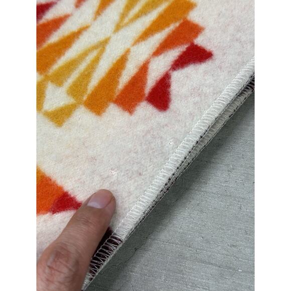 Pendleton Aztec Reversible Fringe Wool Blanket Scarf - Picture 6 of 10